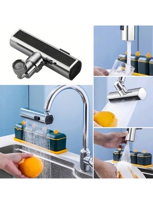 KSB Store 3 Farklı Modlu Çok Amaçlı Musluk Adaptörü Evrensel Musluk Başlığı Şelale Musluk ( Lisinya )