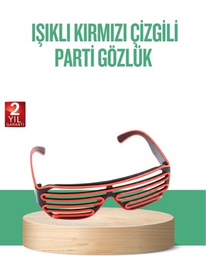 KSB Store Renkli Işıklı Gözlük Eğlenceli Gece Aksesuarı - Lisinya