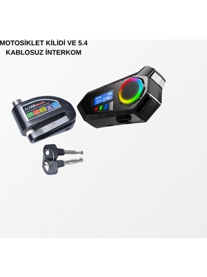 Ergün Store Bluetooth 5.4 Kablosuz Interkom+ Motor Disk Kilidi - Lisinya