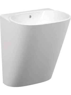 Vitra Frame Monoblok Lavabo, 50 Cm, Beyaz, Armatür Deliksiz(Su Taşma Deliksiz)