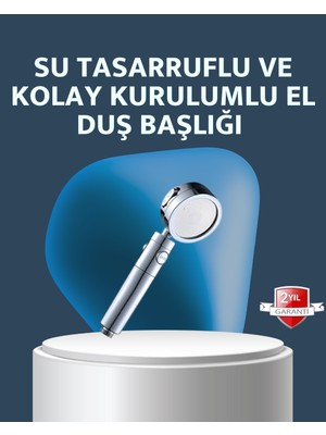 Ergün Store Yüksek Basınçlı 3 Fonksiyonlu Duş Başlığı - Lisinya