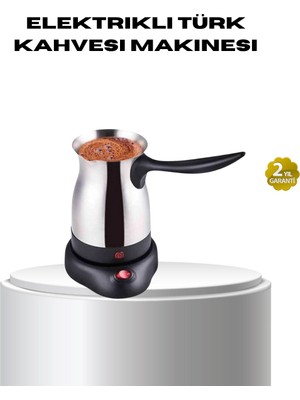 Ergün Store Paslanmaz Çelik Elektrikli Cezve 800W 6 Fincan Kapasiteli - Lisinya