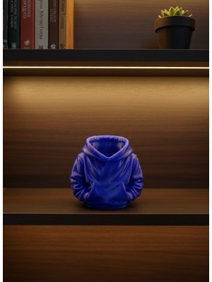 Ergün Store Dekoratif Lacivert Hoodie Kalemlik 10X10 cm - Lisinya