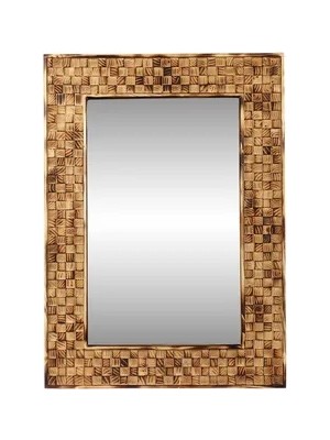 Vivense Dfn Wood Dekoratif Duvar Aynası, 80X60