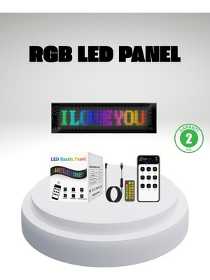 Ergün Store Rgb LED Panel – Mobil Uyumlu, Yazı ve Gıf Destekli, USB Bağlantılı Dekoratif Ekran - Lisinya