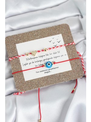 Ergün Store Marteniçka Bileklik 2'li Nazar ve Kalp Model - Lisinya