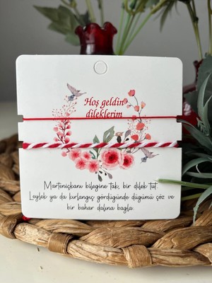 Nergis Collection 10’lu Kırmızı Ip Bileklik ve Marteniçka Set