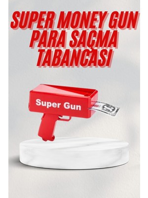 Ergün Store Kırmızı Parti Oyuncağı Para Saçma Fırlatma Tabancası Makinesi Super Money - Lisinya