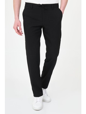 MCR Dokulu Slim Fit Ipli Beli Lastikli Erkek Pantolon