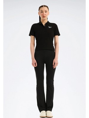Reebok Id Fıtted Polo Siyah Kadın Kısa Kol T-Shirt