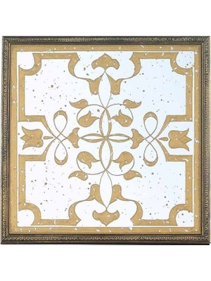 Paşabahçe Rumi Desen Ayna 22X22 cm (22X22 Cm) - 1 Adet