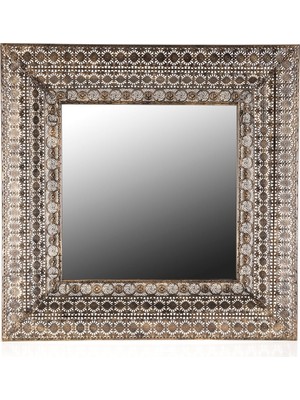 Paşabahçe Bronz Dantel Kare Ayna (81X81 Cm) - 1 Adet