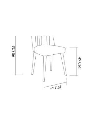 Vivense Vina Sandalye, Beyaz Taş Rengi