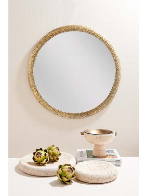 Paşabahçe Dalga Ayna M Gold (67.5X67.5 Cm) - 1 Adet