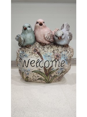 Gardenya 3 Lü  Kuş Detaylı Polyester Dekoratif Obje