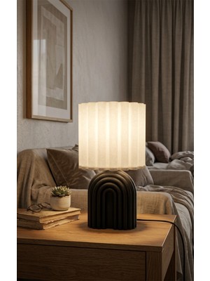 Blurix Modern Masa Lambası | Dalgalı Tasarım Dekoratif Abajur