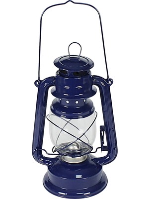 Otantik Çarşı Gemici Feneri Büyük Boy 28 Cm. Lacivert Renk