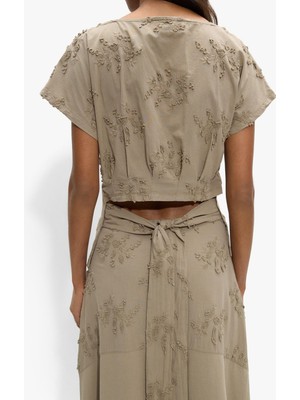 Parfois Kadın %100 Pamuk Nakışlı Bluz