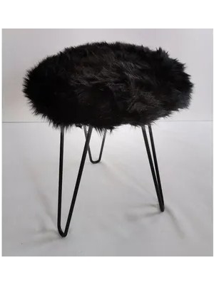 Vivense Peluş Puf, Siyah