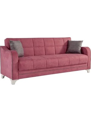 Vivense Datça Üçlü Kanepe, Pembe