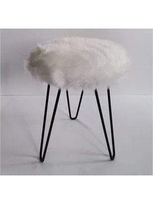 Vivense Peluş Puf, Beyaz