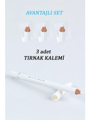 3 Adet x Muu Daa Beyaz Tırnak Kalemi