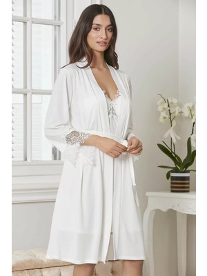 Genel Tedarik Pierre Cardin P5040 Bayan Penye Gecelik Sabahlık