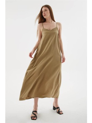 Fashion Friends Askılı Haki Kadın Elbise 26Y0501K1