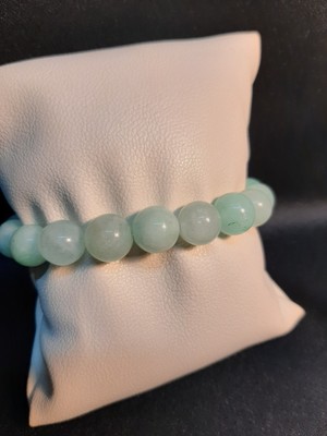 Mryart Su Yeşili Iri Doğal Akik Taşı 10 mm Bileklik