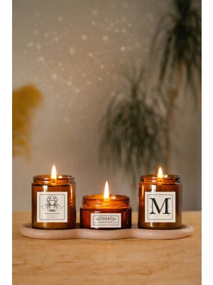 Luma Candle Lvsqvr Yengeç Burcu Ritüel Koku 3 Lü Mum M HARFI-444 Koruma ve Dalılık