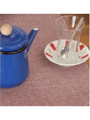 Vivense Massarelli Düz Keten Runner, Lila