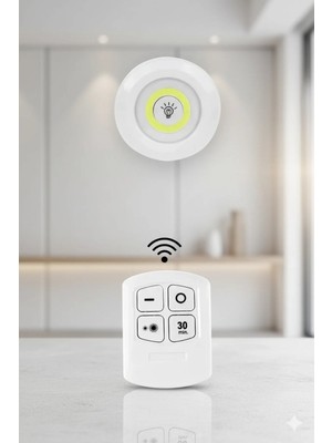 Kendal KKS104 Uzaktan Kumandalı Tekli Kabin ve Dolap Içi LED Spot Lamba (5W, Beyaz Işık)