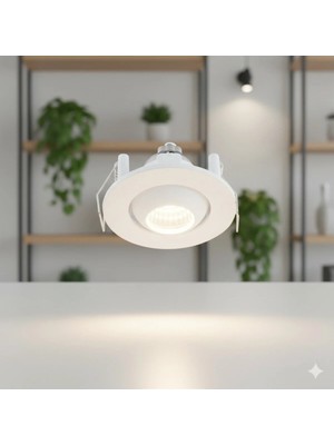 Kendal KLS519 Yıldız Şeklinde Dekoratif Gömme LED Spot 3W Beyaz Kasa Günışığı