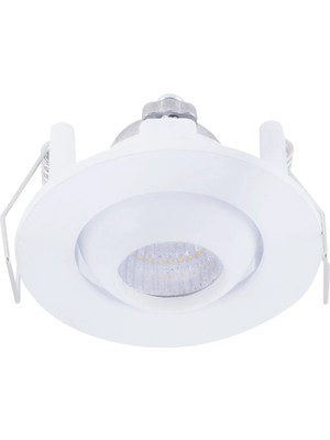 Kendal KLS519 Yıldız Şeklinde Dekoratif Gömme LED Spot 3W Beyaz Kasa Kırmızı Işık