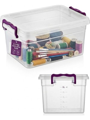 Buluthomes 5 Lt Çok Amaçlı Kilitli Saklama Kabı Kutusu Gıda Saklamaya Uygun Bpa Free