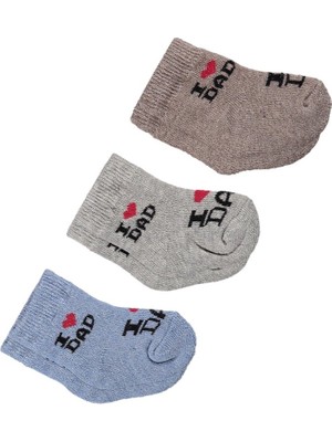 Erkek Bebe Havlu Üçlü Set 1 Ay,6 Ay Çorap