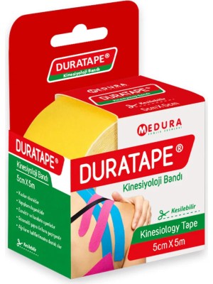 Montreal Duratape Kinesiyoloji Bandı Sarı 5 cm x 5 M ( 6 Adet )