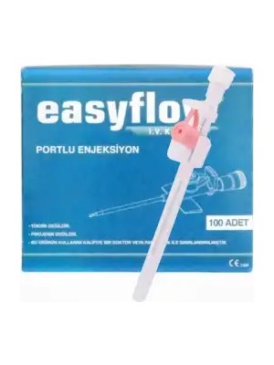 Montreal Easyflow Branül (Intraket) Pembe 20G 100’LÜ Kutu ( 1 Adet )