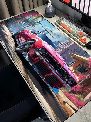 Charmbi Gta Vı Temalı 40X90 Gaming Mouse Pad – Kaymaz Taban Büyük Boy Oyuncu Mousepad