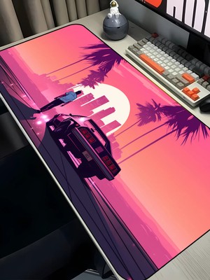 Charmbi Gta Vı Temalı Mouse Pad – 40X90 Gaming Mousepad, Kaymaz Taban Büyük Oyuncu