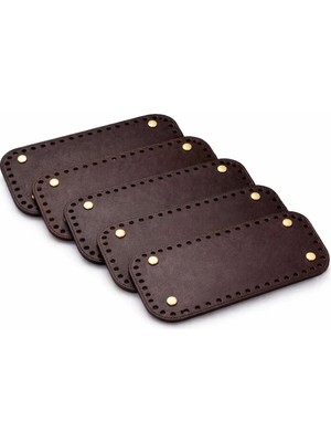 33X12 cm 5 Adet Çanta Tabanı Set - Delikli Makrome Çanta Alt Taban Hobi Çanta Yapım Malzemesi