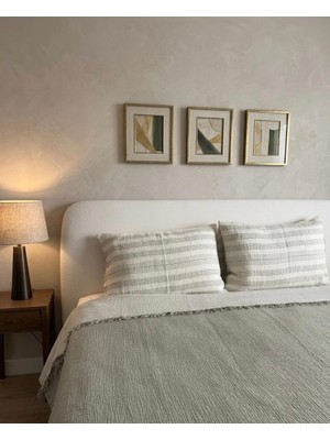 Monochrome %100 Organik Pamuk 4 Kat Müslin Çok Amaçlı Yatak Örtüsü ve Pike (240X250 Cm)