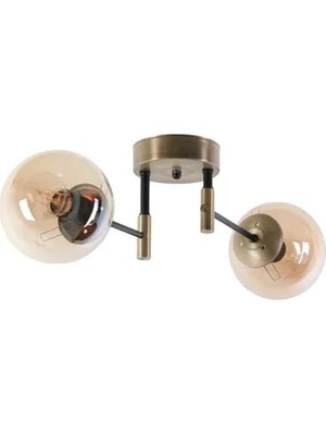 Vivense Lumexx Dolunay Ikili Eskitme Bal Camlı Avize