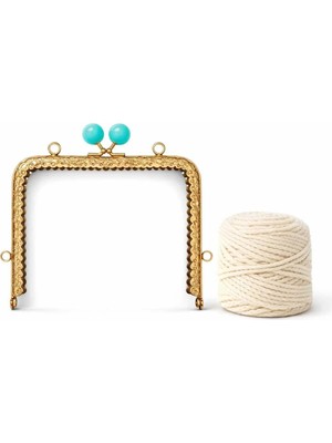 10,5 cm Metal Çanta Bursu - El Örgüsü Çanta ve Cüzdan Yapımı Için Kilitli Çanta Ağız Aparatı