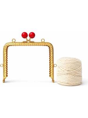 10,5 cm Metal Çanta Bursu - El Örgüsü Çanta ve Cüzdan Yapımı Için Kilitli Çanta Ağız Aparatı