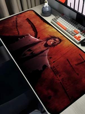 Charmbi Zaraki Kenpachi Gaming Mouse Pad 40X90 Xxl Mousepad, Large Desk Mat, Non Slip Keyboard Pad