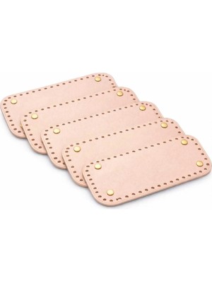 25X12 cm 5 Adet Çanta Tabanı Set - Delikli Makrome Çanta Alt Taban Hobi Çanta Yapım Malzemesi
