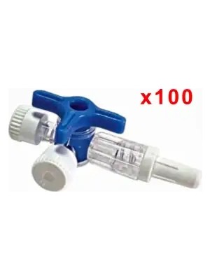 Montreal Üç Yollu Musluk Mavi 100'LÜ Kutu ( 1 Adet )