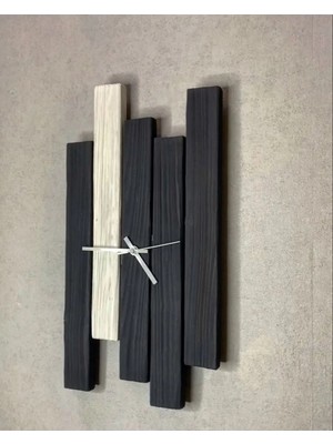 El Yapımı Ahşap Dekoratif Duvar Saati – Ev ve Ofis Için Modern Tasarım