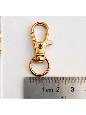 Metal Köstek Telli Kanca - 1 cm Çanta ve Anahtarlık Aparatı 20 Adet